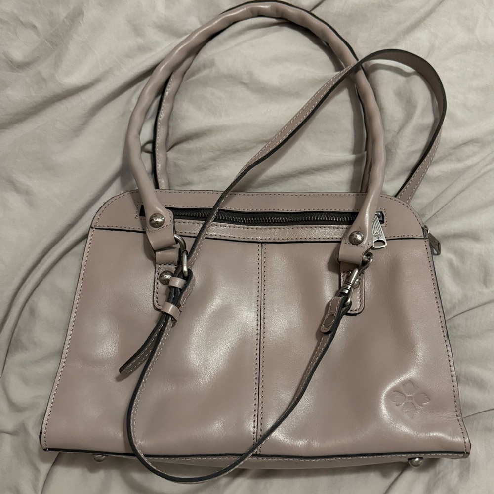 ** Hold for iamelvie ** Patricia Nash Gray Leather Satchel/Crossbody